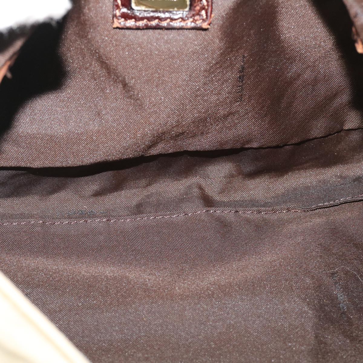 FENDI Mamma Baguette Shoulder Bag Canvas Beige 2355 26569 008 ac1798