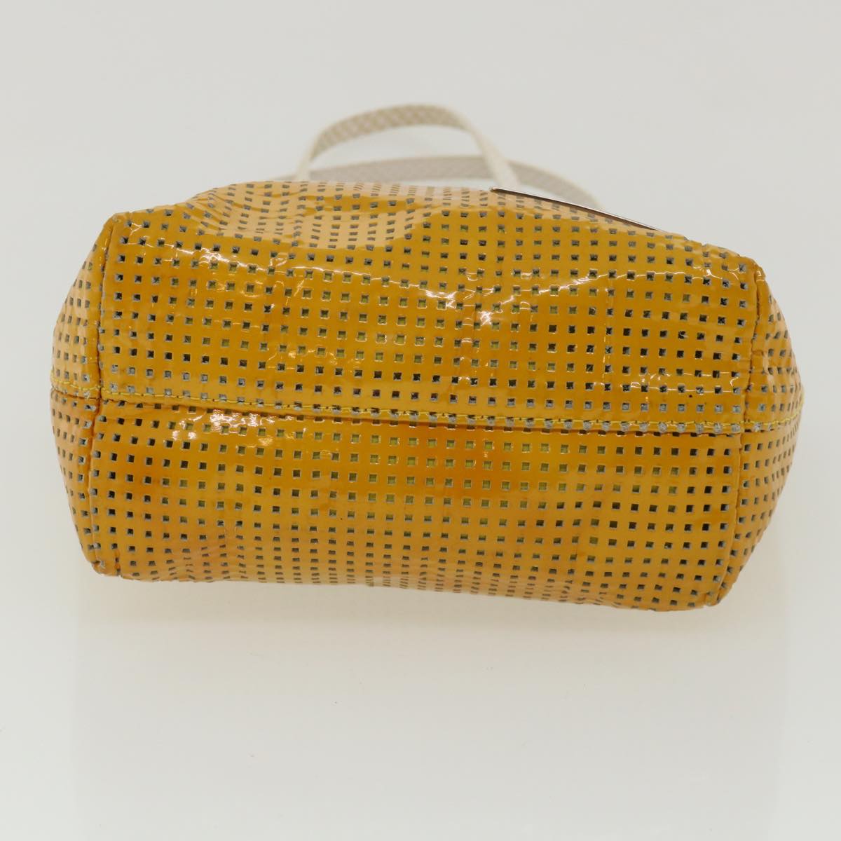 FENDI Tote Bag Enamel Yellow White ac1799