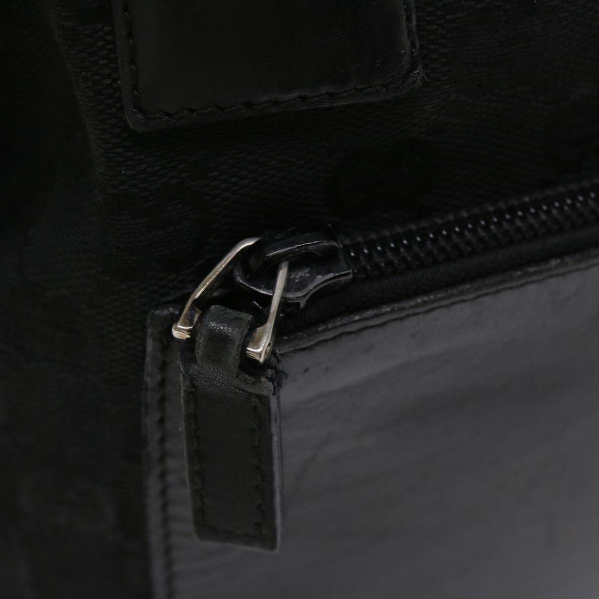 GUCCI GG Canvas Tote Bag Black White 0190402 ac1822