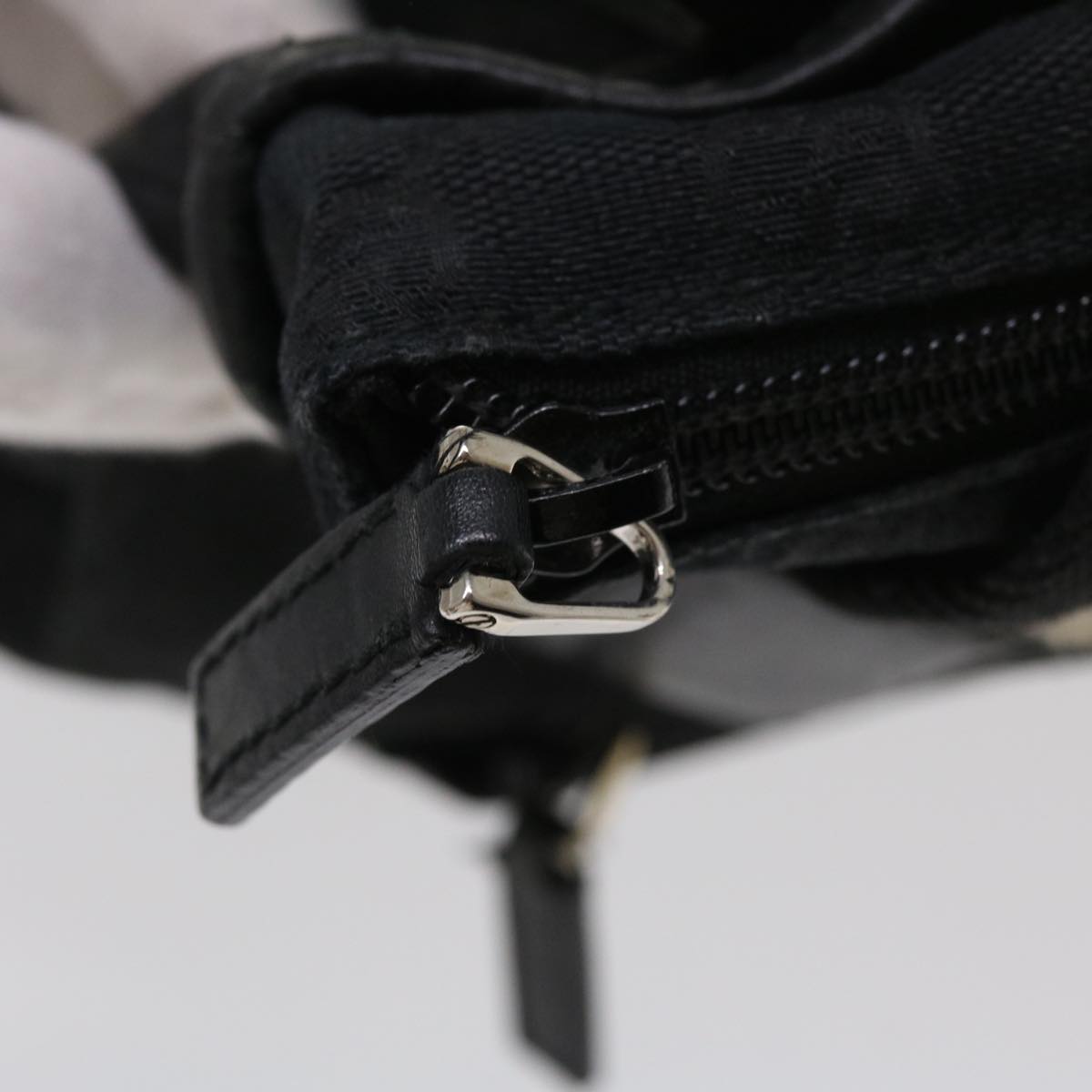 GUCCI GG Canvas Tote Bag Black White 0190402 ac1822