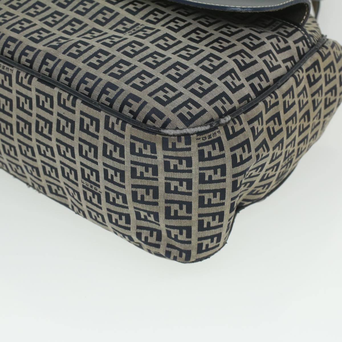 FENDI Zucchino Canvas Hand Bag Navy 71-16533-0-012 ac1835