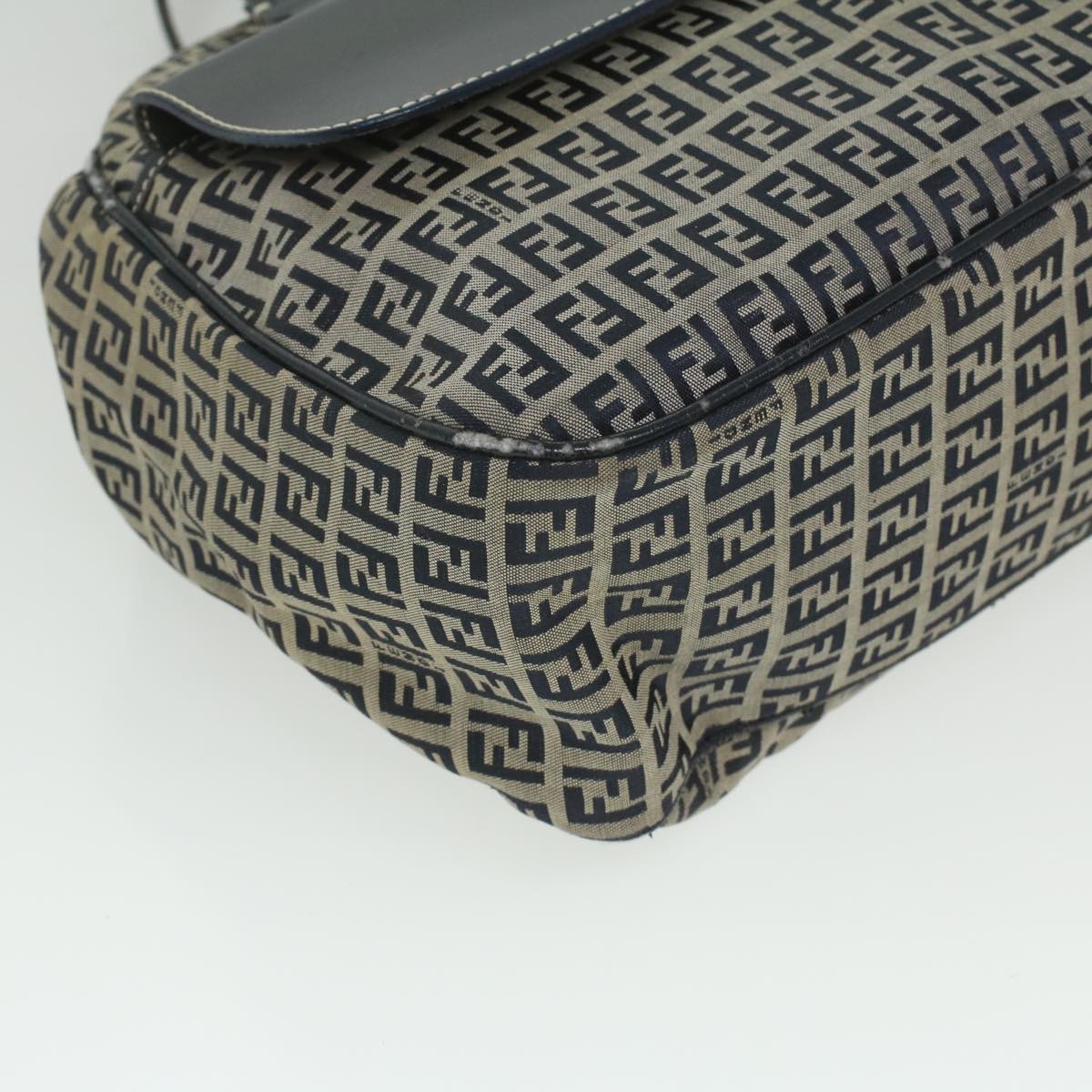 FENDI Zucchino Canvas Hand Bag Navy 71-16533-0-012 ac1835
