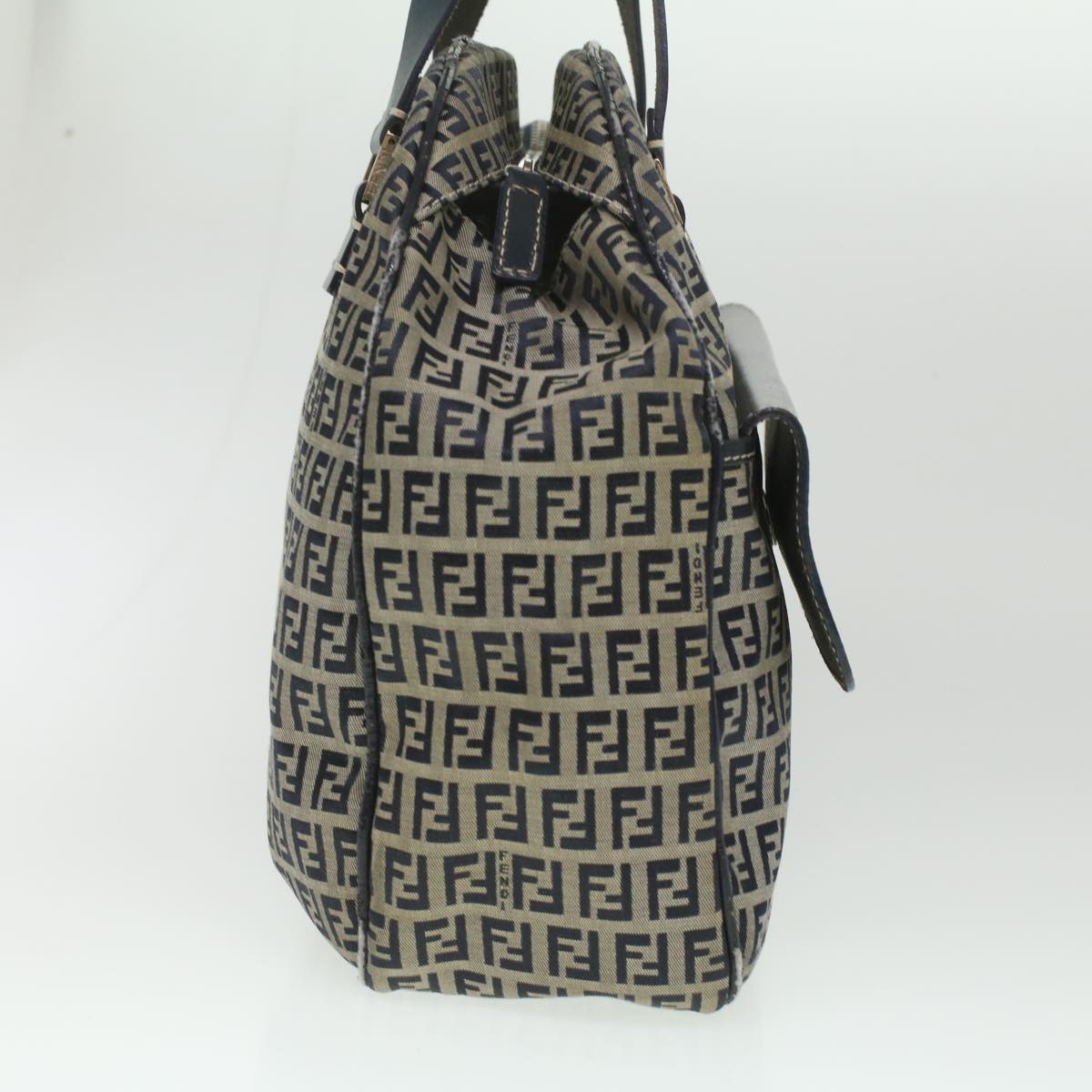 FENDI Zucchino Canvas Hand Bag Navy 71-16533-0-012 ac1835