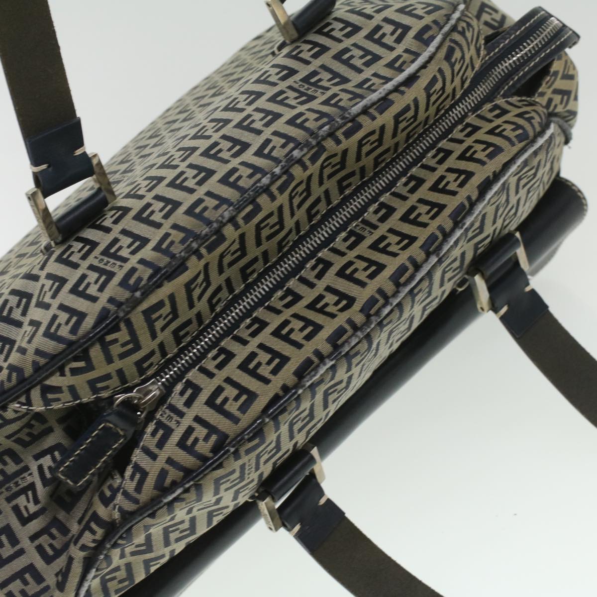 FENDI Zucchino Canvas Hand Bag Navy 71-16533-0-012 ac1835