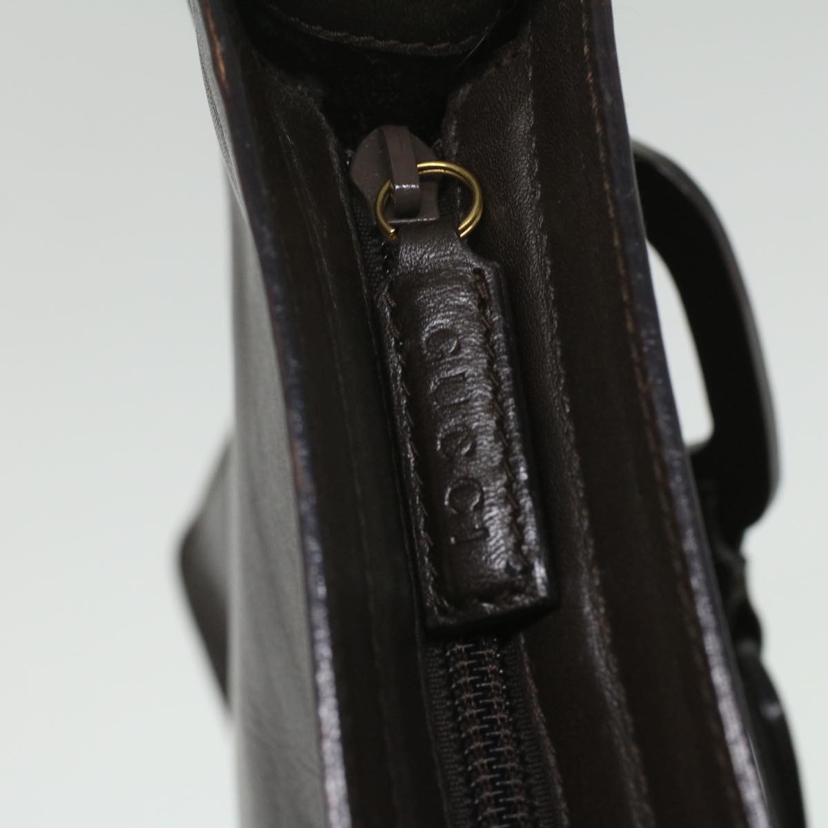 GUCCI Shoulder Bag Leather Brown 001 2122 1822 ac1903