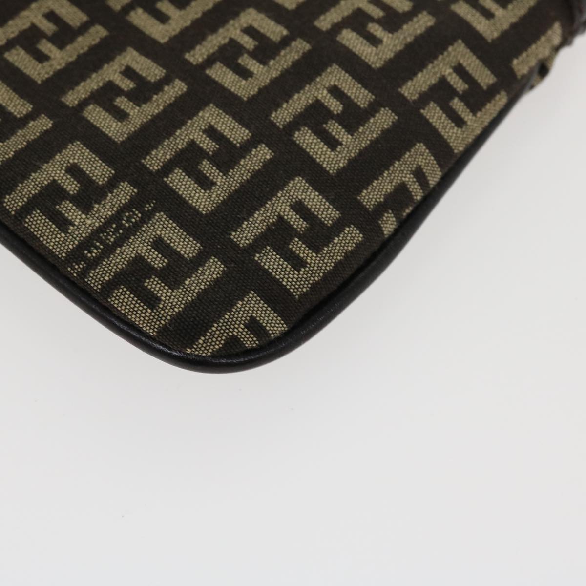 FENDI Zucchino Canvas Pouch Brown ac1919