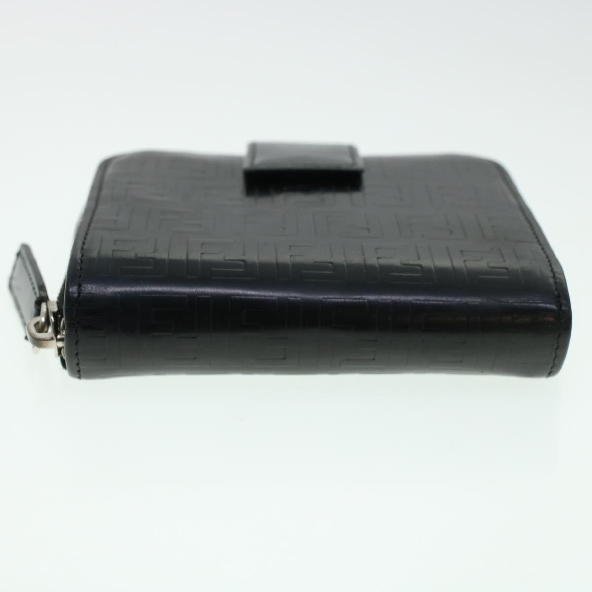 FENDI Zucca Canvas Wallet Leather 2Set Black Brown ac1941