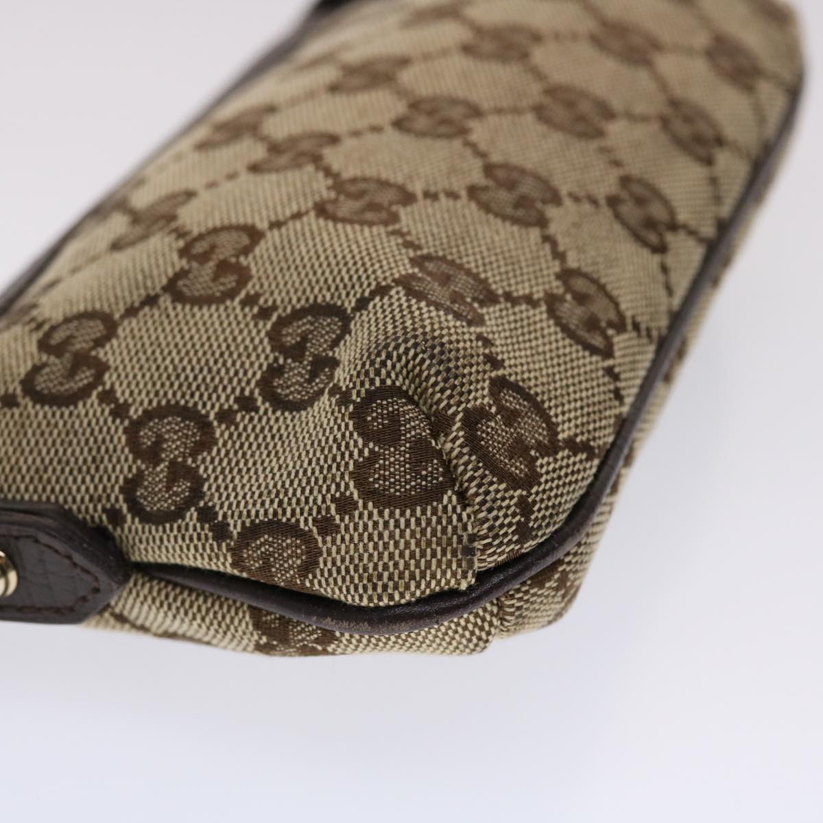 GUCCI GG Canvas Web Sherry Line Pouch Leather Beige Red Green 152507 ac1975