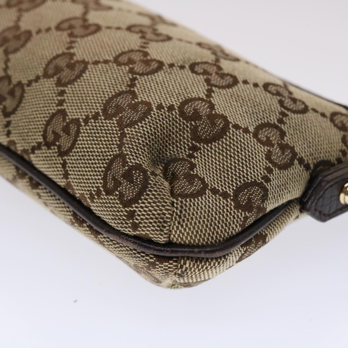 GUCCI GG Canvas Web Sherry Line Pouch Leather Beige Red Green 152507 ac1975