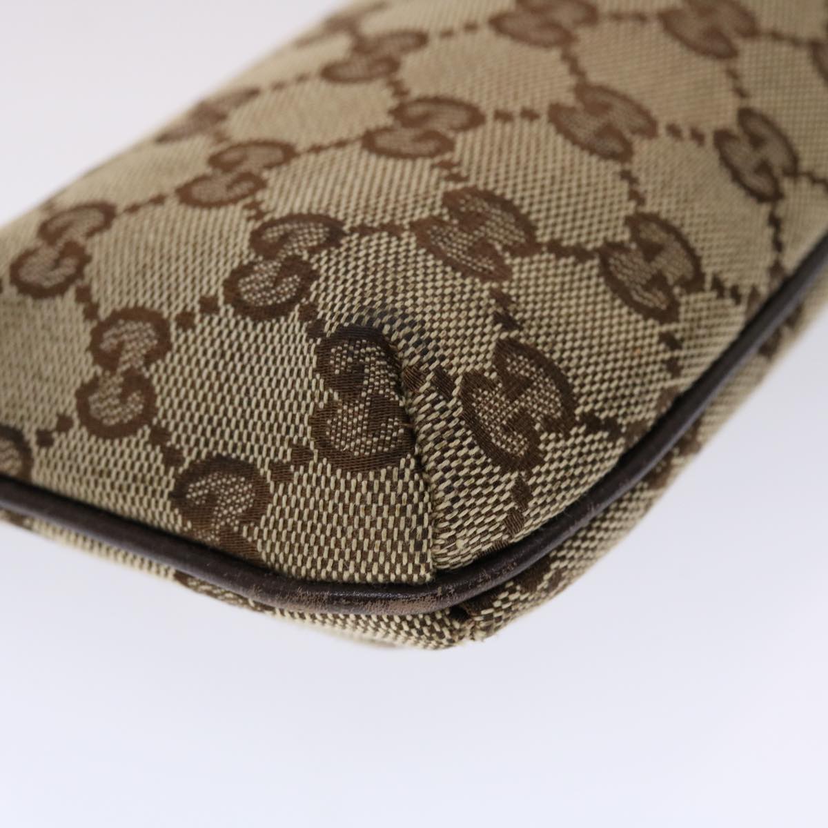 GUCCI GG Canvas Web Sherry Line Pouch Leather Beige Red Green 152507 ac1975