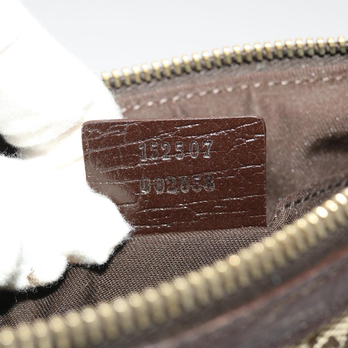 GUCCI GG Canvas Web Sherry Line Pouch Leather Beige Red Green 152507 ac1975