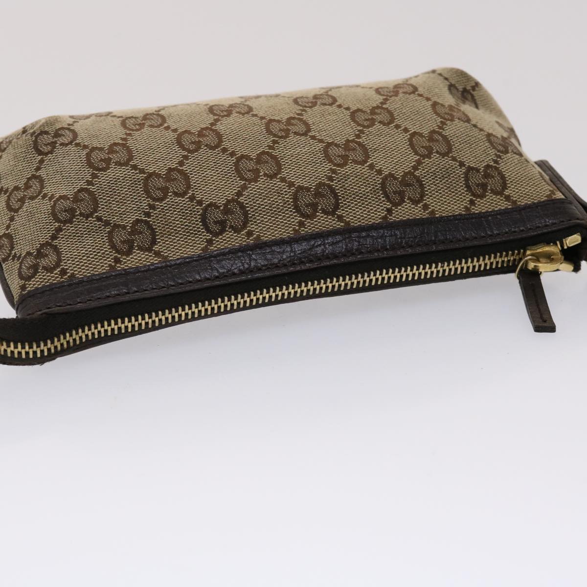 GUCCI GG Canvas Web Sherry Line Pouch Leather Beige Red Green 152507 ac1975
