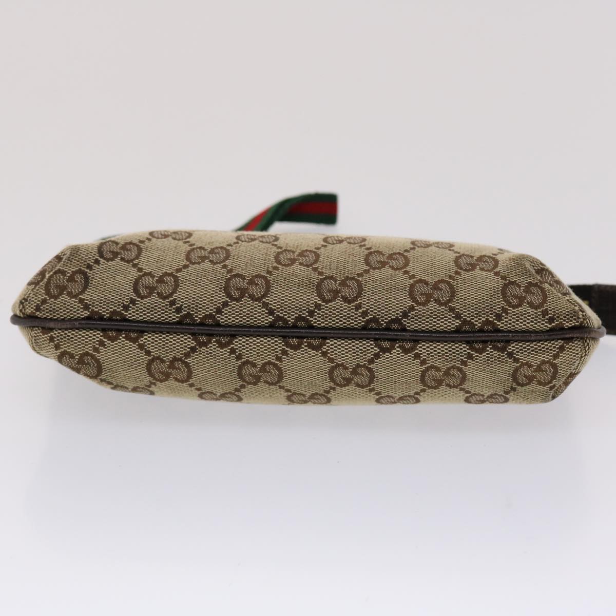 GUCCI GG Canvas Web Sherry Line Pouch Leather Beige Red Green 152507 ac1975