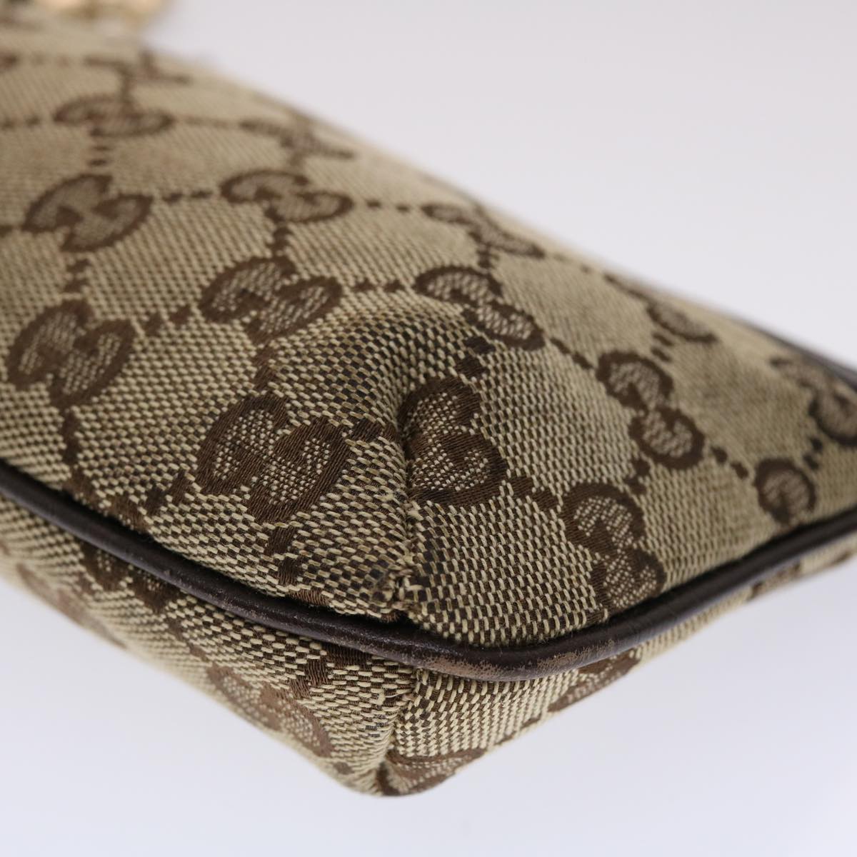 GUCCI GG Canvas Web Sherry Line Pouch Leather Beige Red Green 152507 ac1975