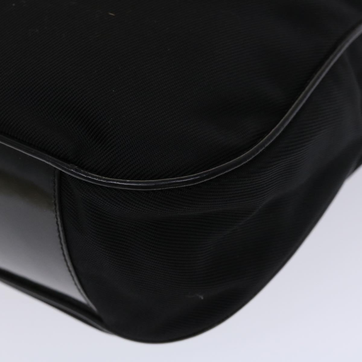 GUCCI Bamboo Shoulder Bag Nylon Black 001•1998•1577 ac1978