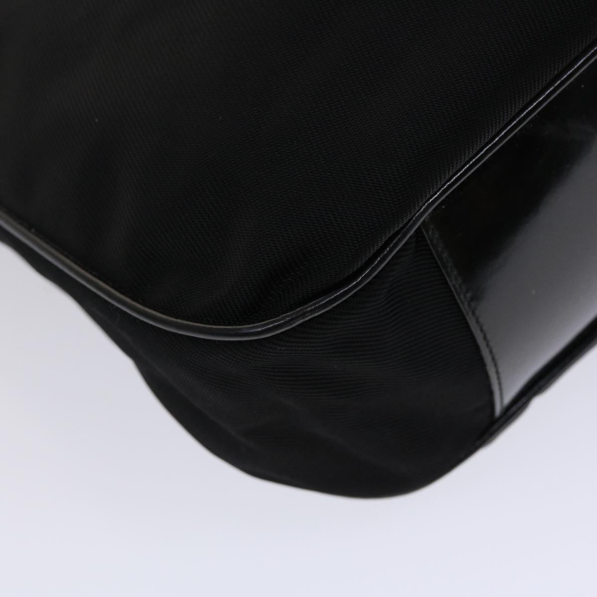 GUCCI Bamboo Shoulder Bag Nylon Black 001•1998•1577 ac1978