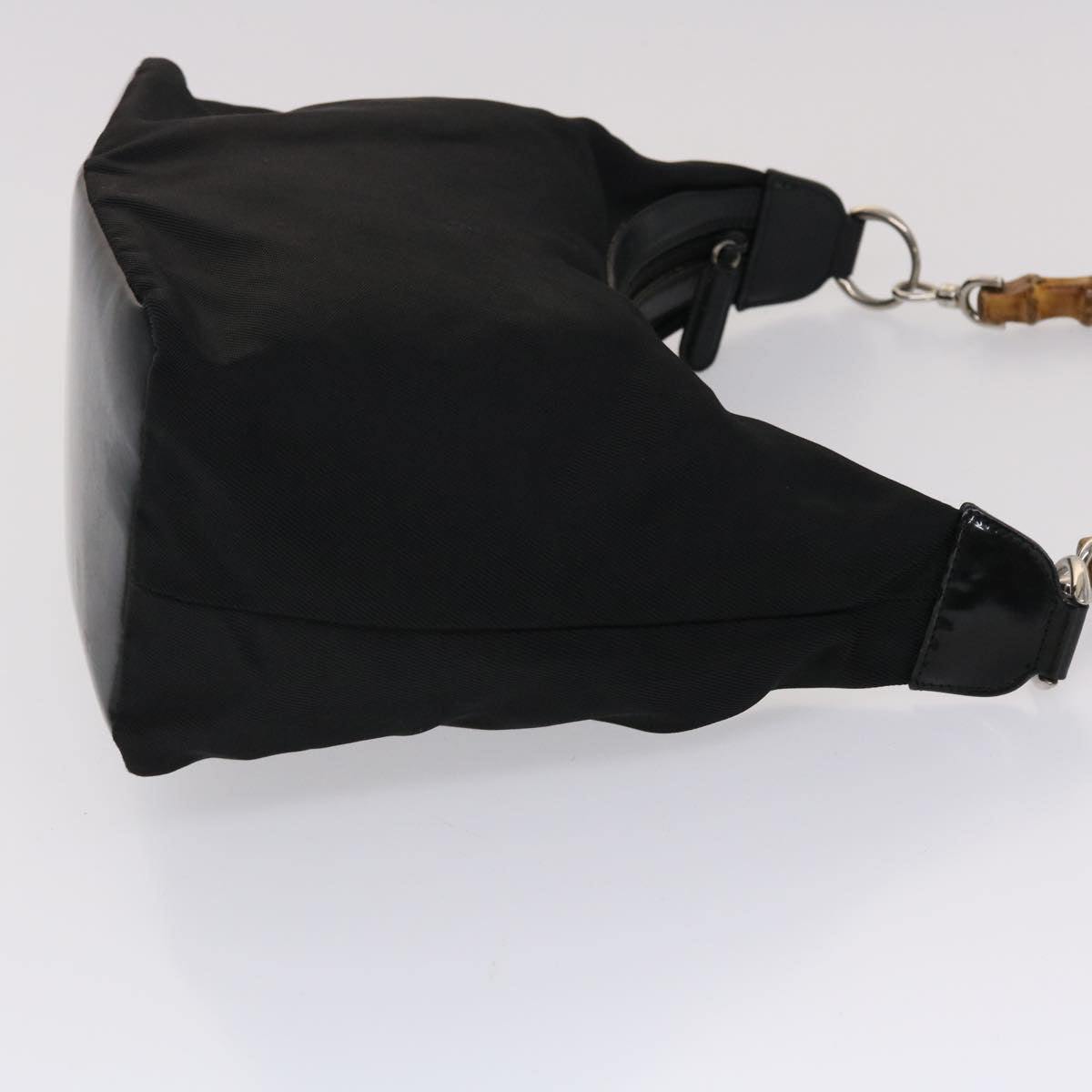 GUCCI Bamboo Shoulder Bag Nylon Black 000•2214•053 ac1979