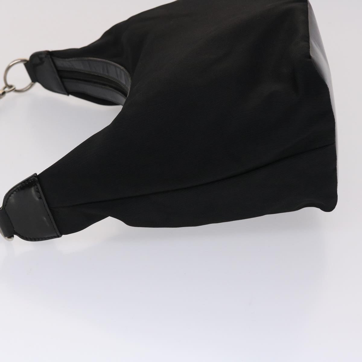 GUCCI Bamboo Shoulder Bag Nylon Black 000•2214•053 ac1979