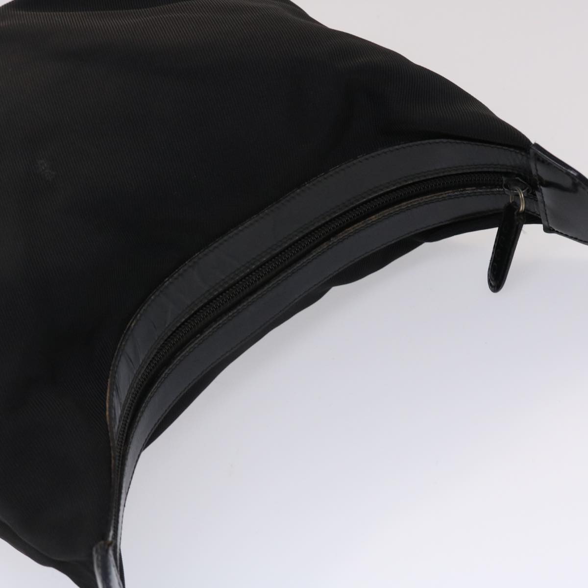 GUCCI Bamboo Shoulder Bag Nylon Black 000•2214•053 ac1979