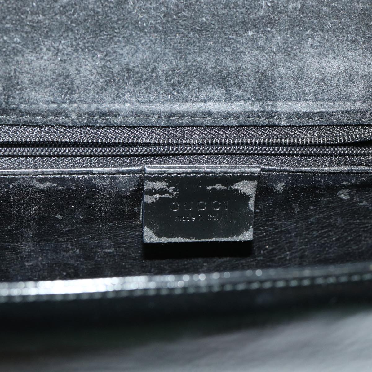 GUCCI Shoulder Bag Leather Black 001•2058•3033 ac1997