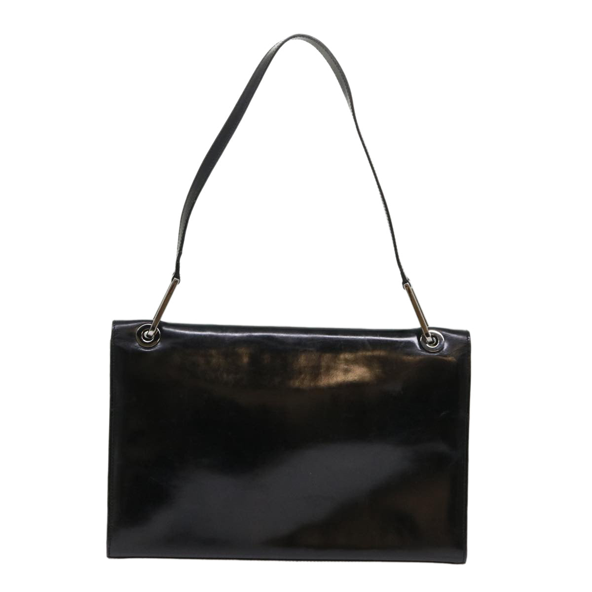 GUCCI Shoulder Bag Leather Black 001•2058•3033 ac1997