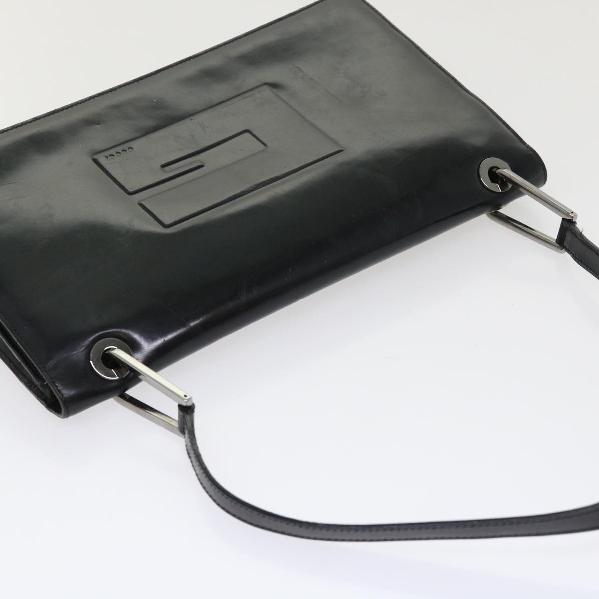 GUCCI Shoulder Bag Leather Black 001•2058•3033 ac1997