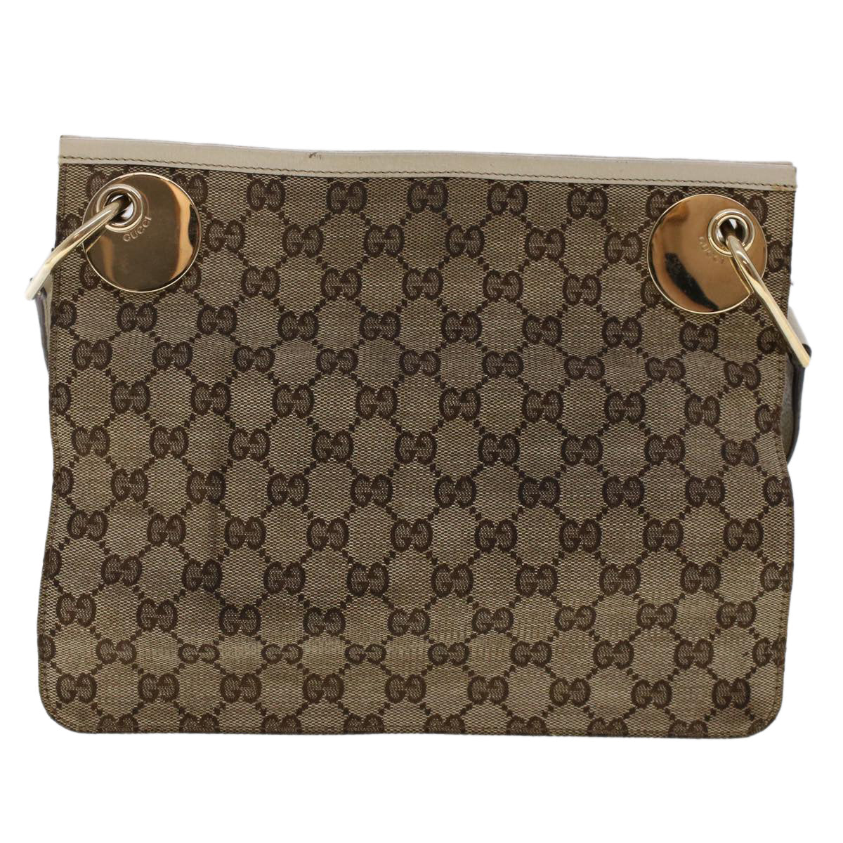 GUCCI GG Canvas Shoulder Bag Beige 120841 ac2002
