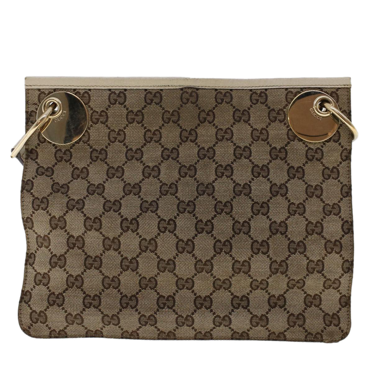 GUCCI GG Canvas Shoulder Bag Beige 120841 ac2002