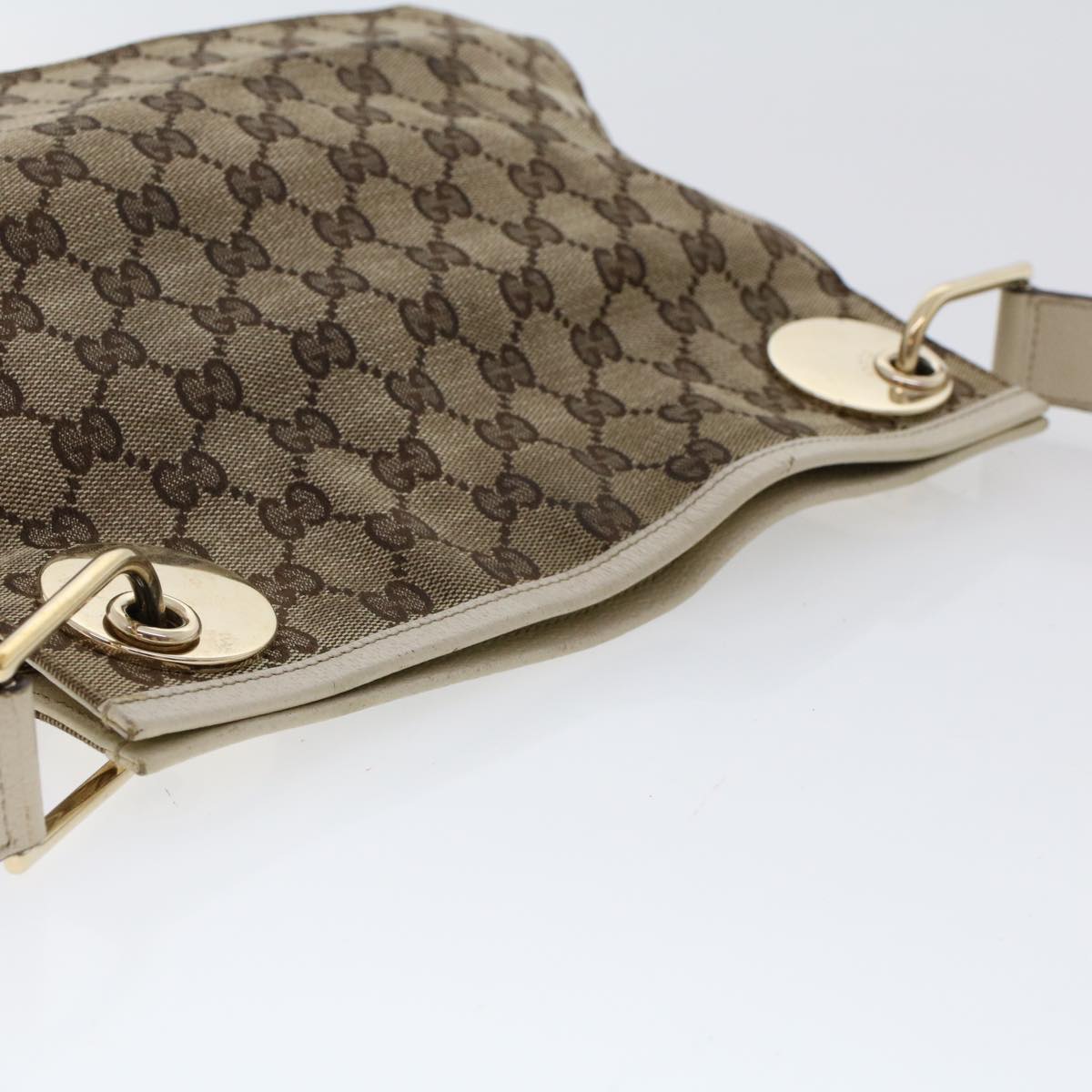 GUCCI GG Canvas Shoulder Bag Beige 120841 ac2002