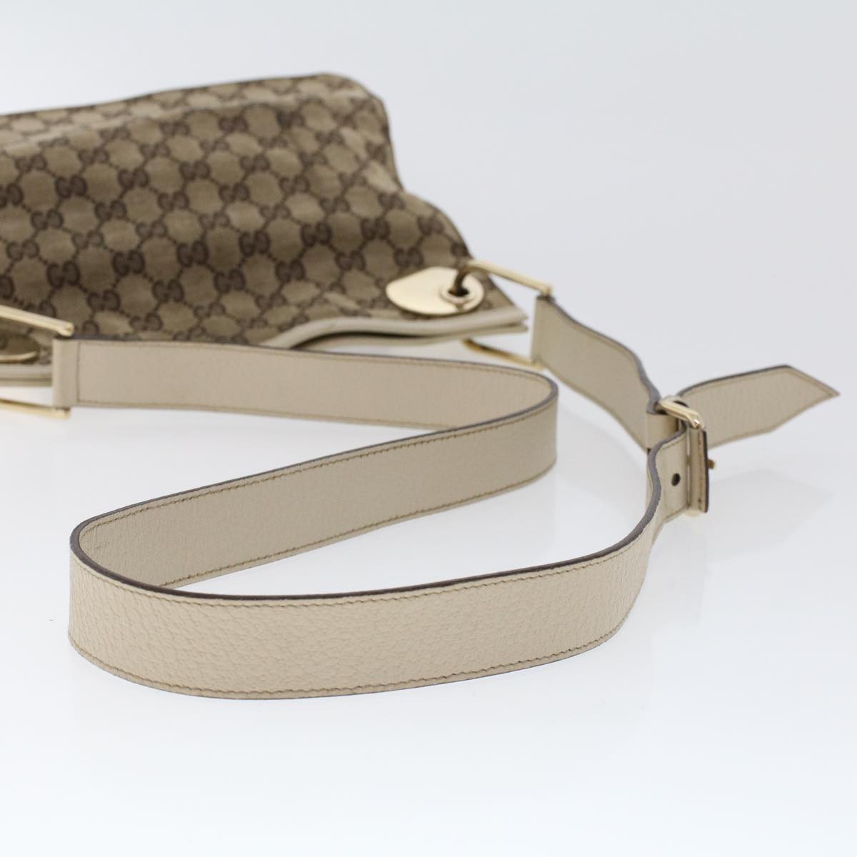 GUCCI GG Canvas Shoulder Bag Beige 120841 ac2002