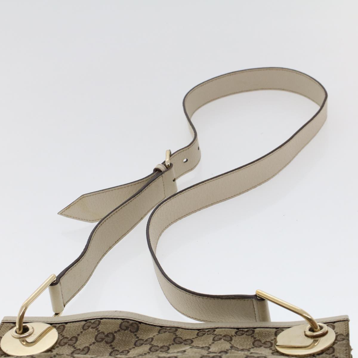 GUCCI GG Canvas Shoulder Bag Beige 120841 ac2002