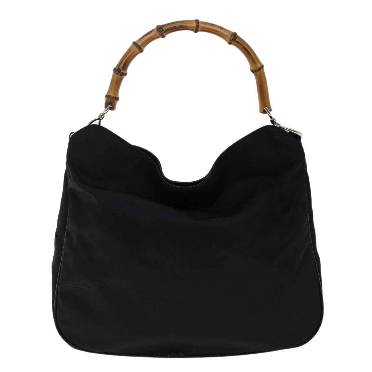 GUCCI Bamboo Shoulder Bag Nylon 2way Black 001•2852•1577•5 ac2021