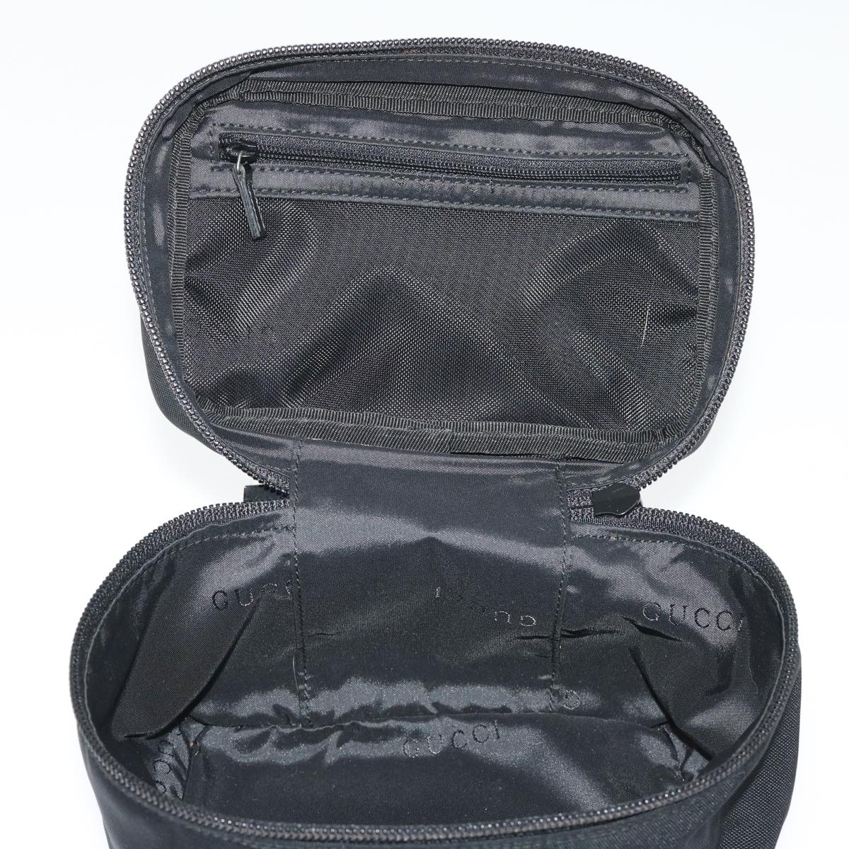 GUCCI Vanity Cosmetic Pouch Nylon Black 039•0951 001998 ac2023