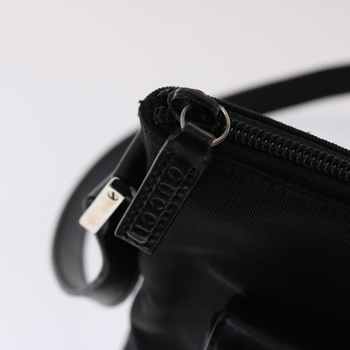 GUCCI Shoulder Bag Nylon Leather Black 002•2865•0504 ac2038
