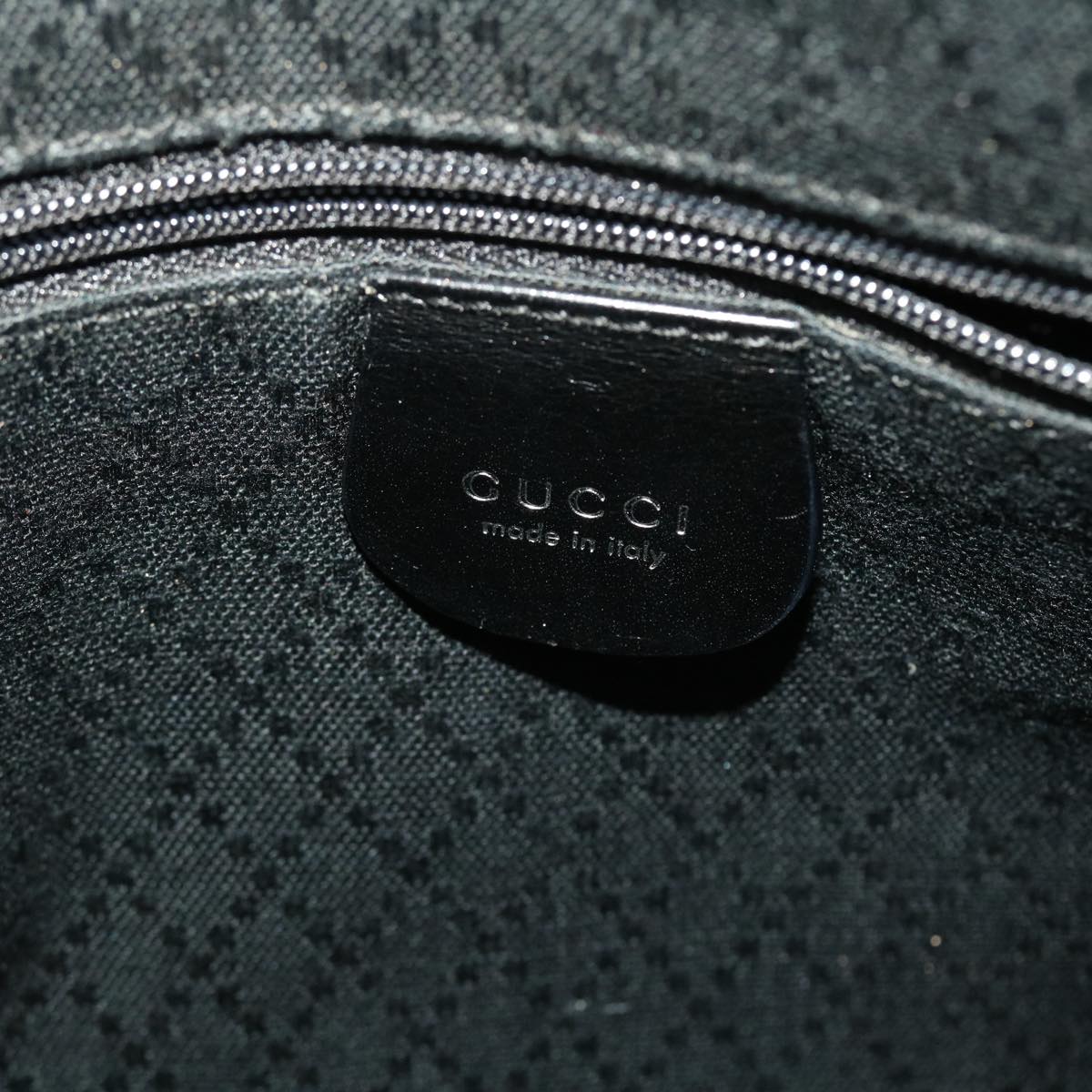 GUCCI Shoulder Bag Nylon Leather Black 002•2865•0504 ac2038