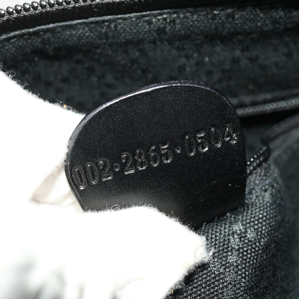 GUCCI Shoulder Bag Nylon Leather Black 002•2865•0504 ac2038