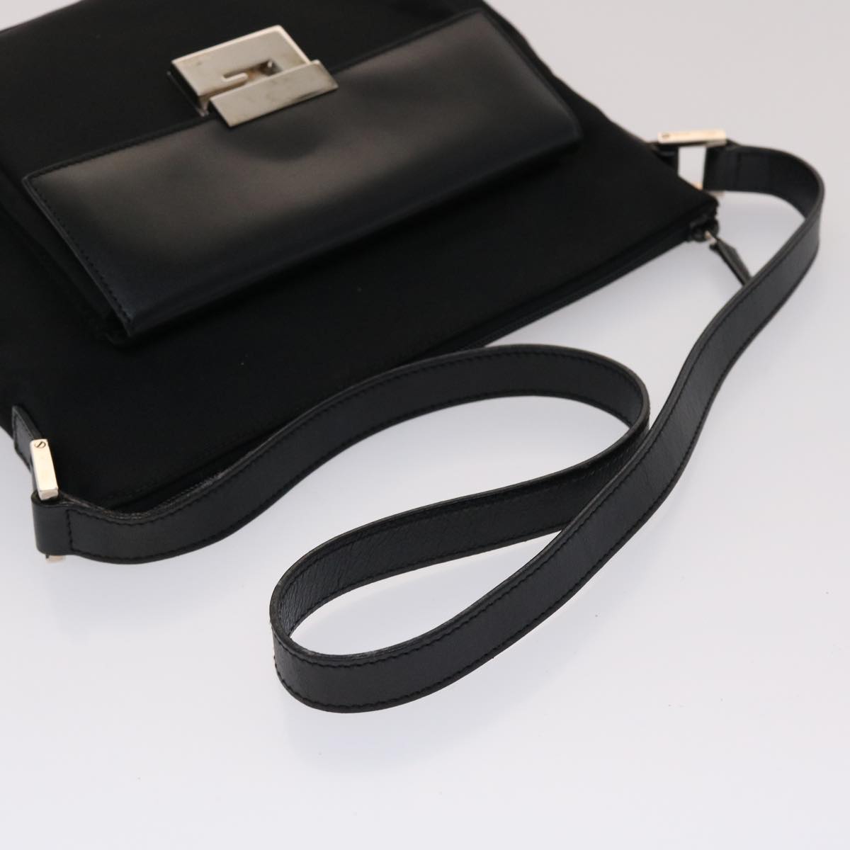 GUCCI Shoulder Bag Nylon Leather Black 002•2865•0504 ac2038