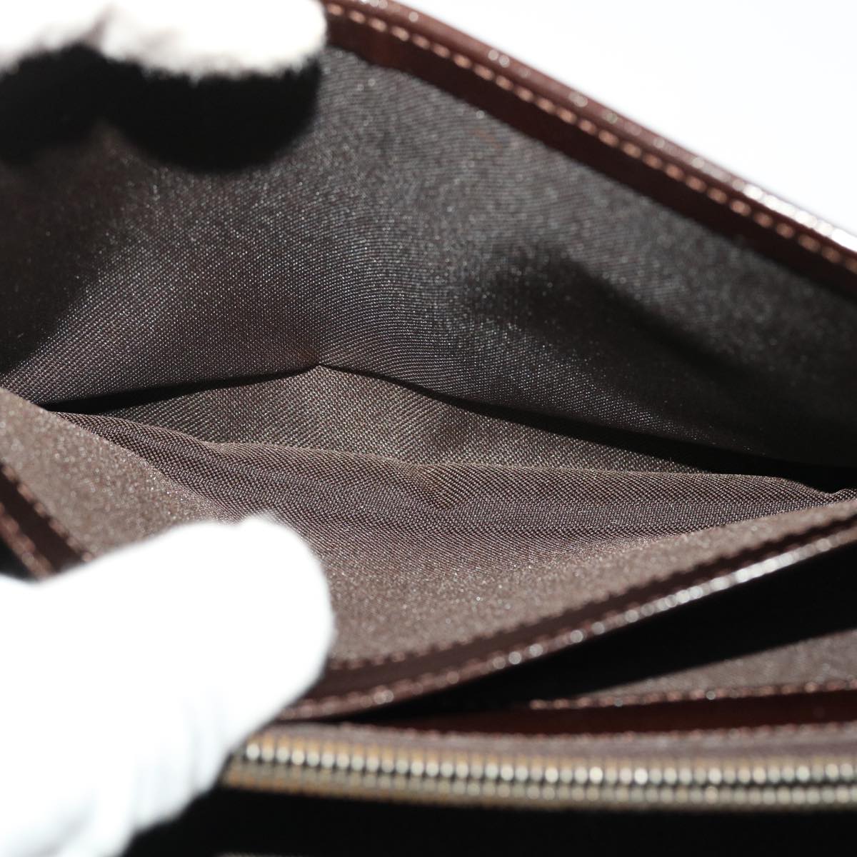 FENDI Zucca Canvas Long Wallet Black Brown ac2048
