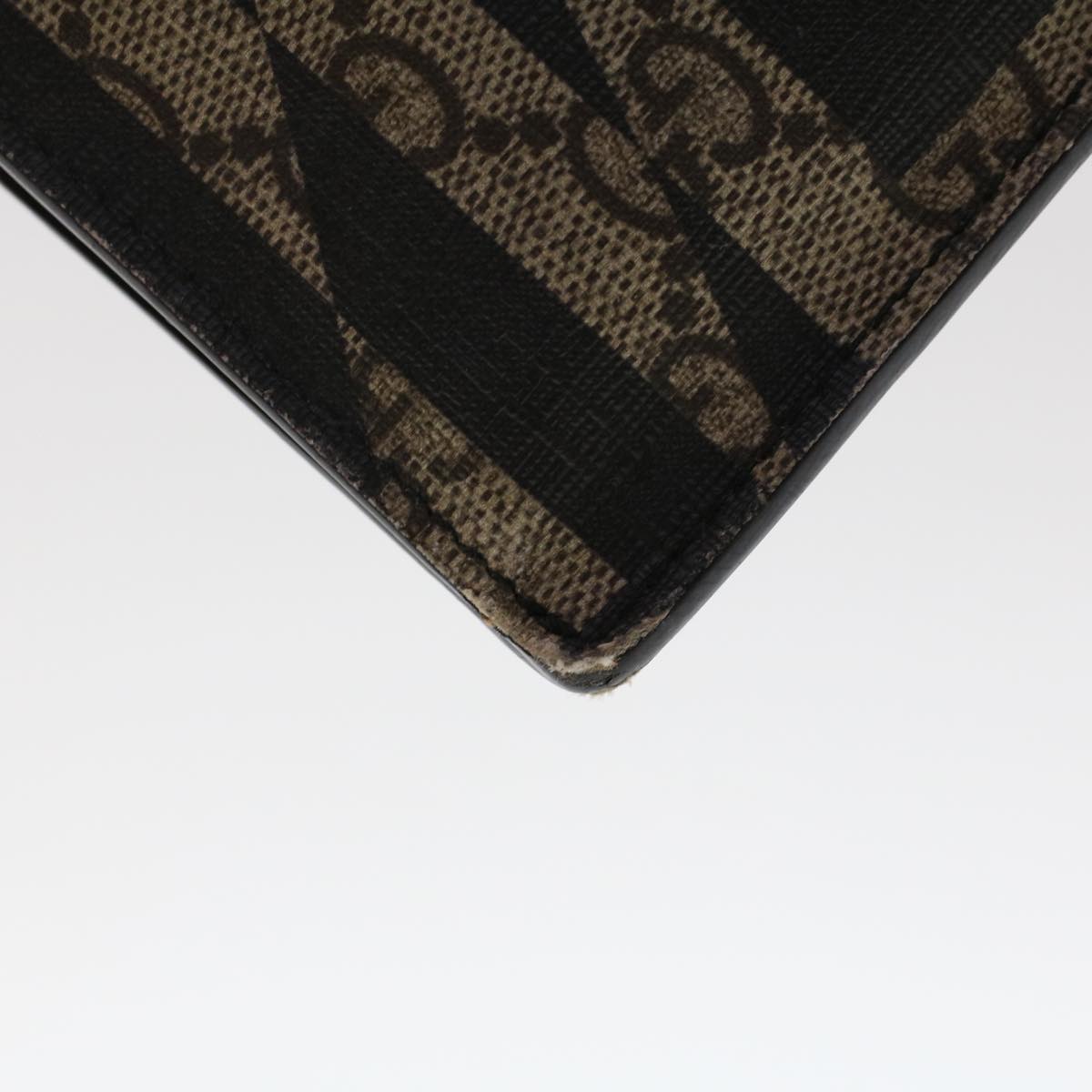 GUCCI GG Canvas Pouch PVC Leather Beige 411768 ac2055