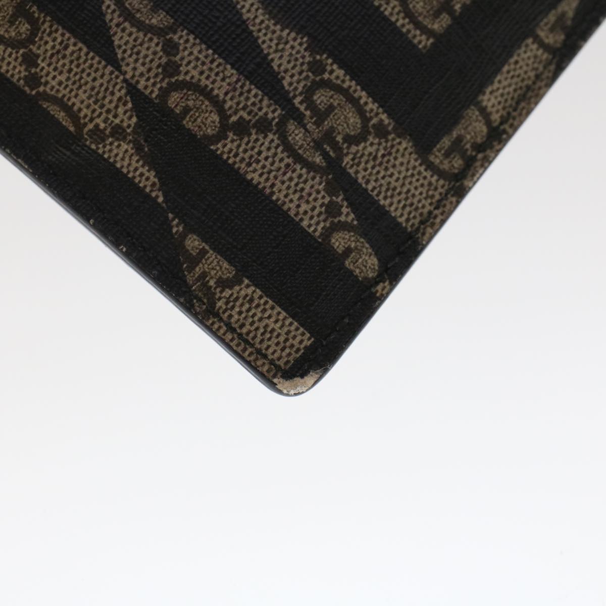 GUCCI GG Canvas Pouch PVC Leather Beige 411768 ac2055