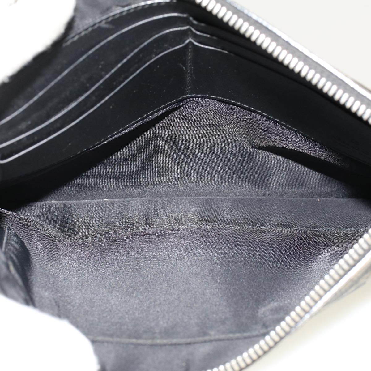 GUCCI GG Canvas Pouch PVC Leather Beige 411768 ac2055