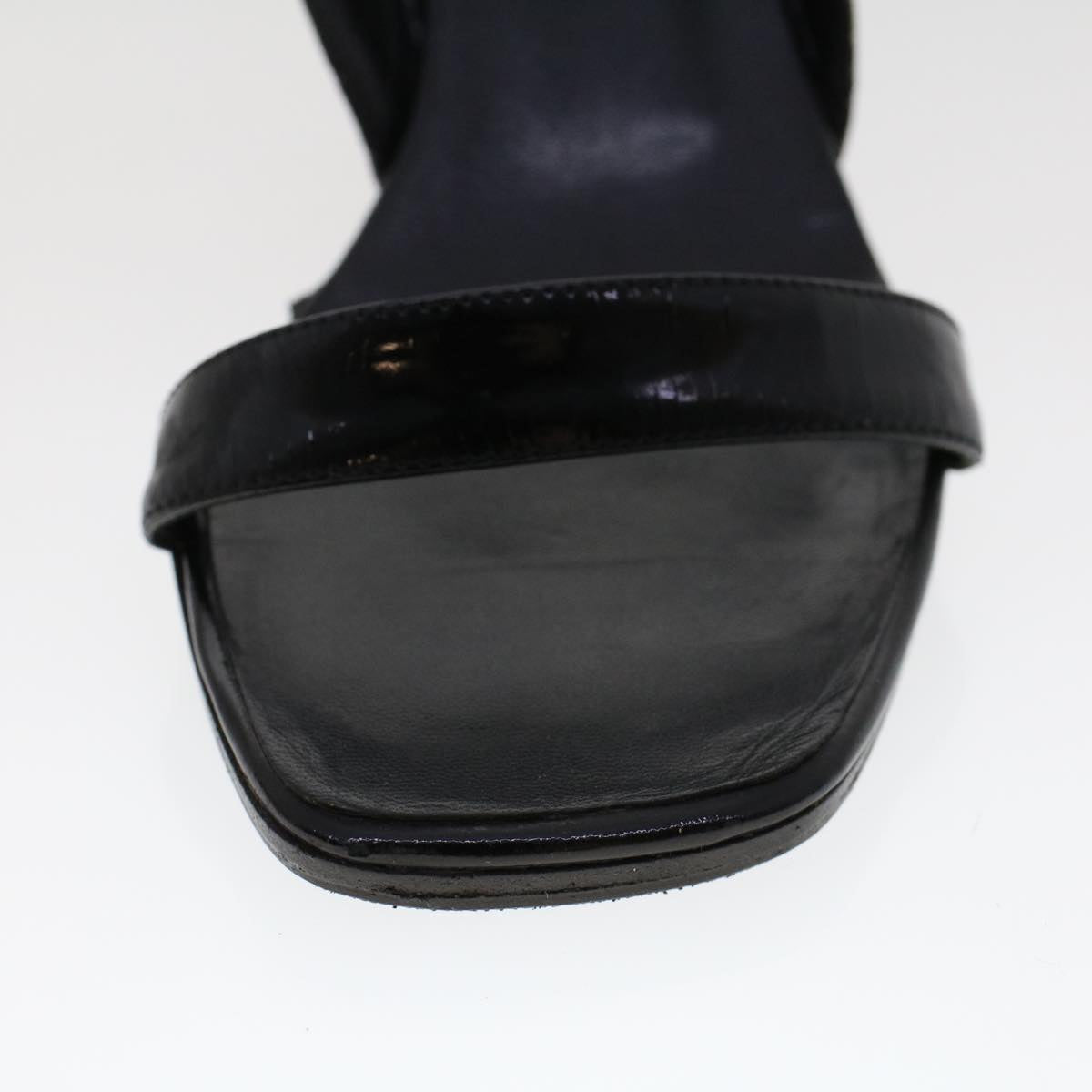 GUCCI GG Canvas High Heels 36.5 C Black ac2060