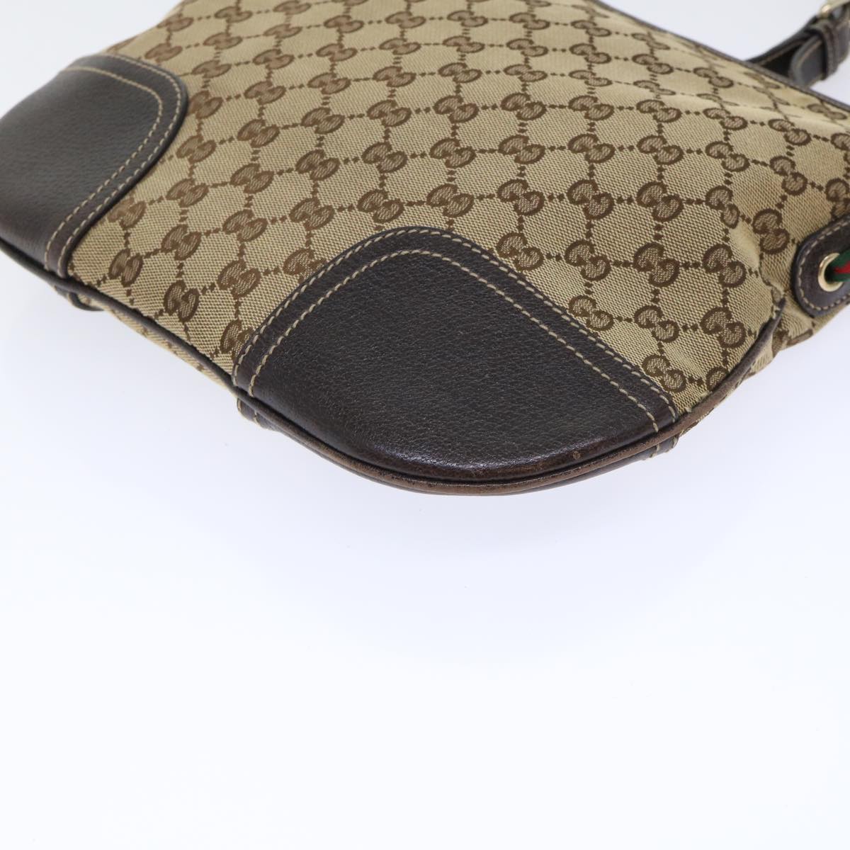 GUCCI GG Canvas Web Sherry Line Shoulder Bag Beige Red Green 204939 ac2072