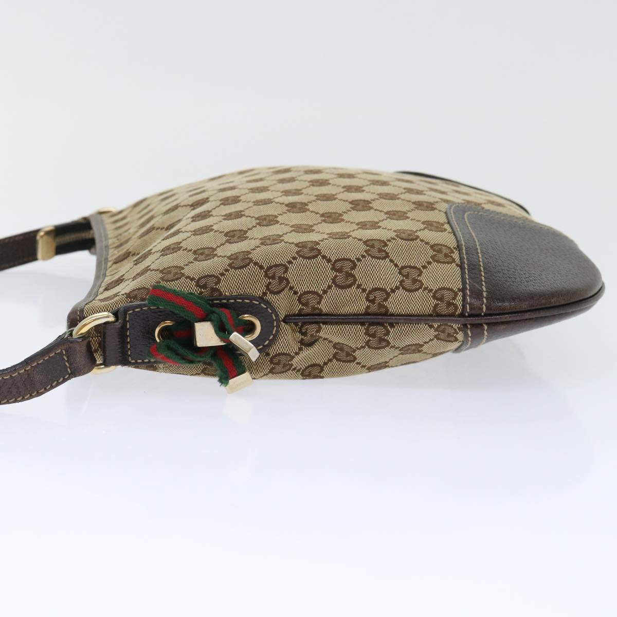 GUCCI GG Canvas Web Sherry Line Shoulder Bag Beige Red Green 204939 ac2072
