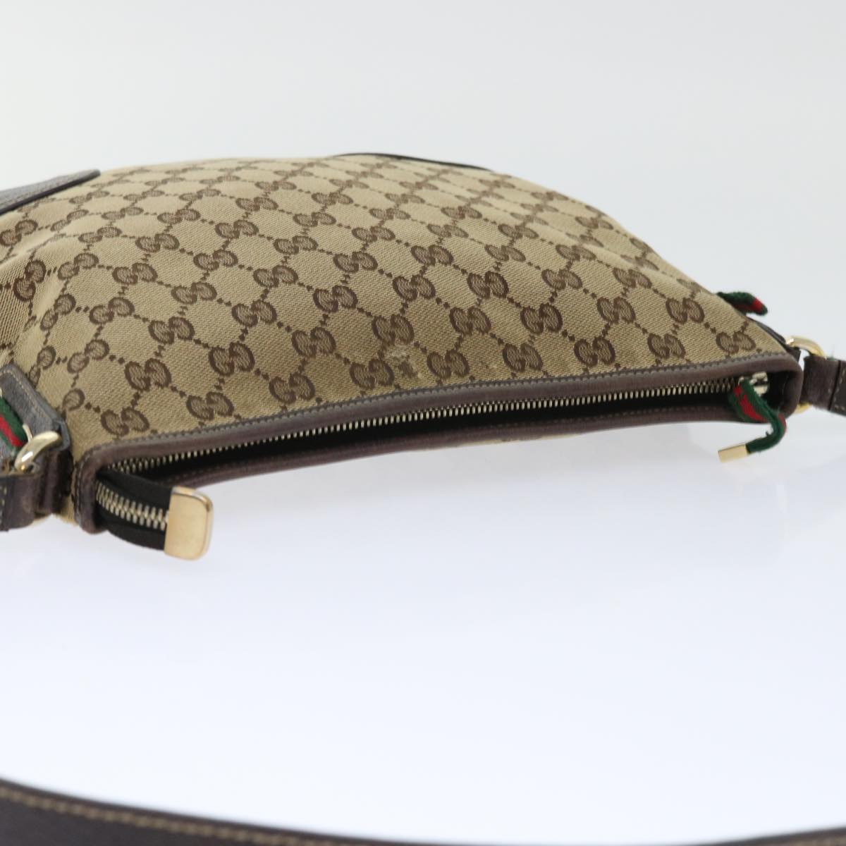 GUCCI GG Canvas Web Sherry Line Shoulder Bag Beige Red Green 204939 ac2072