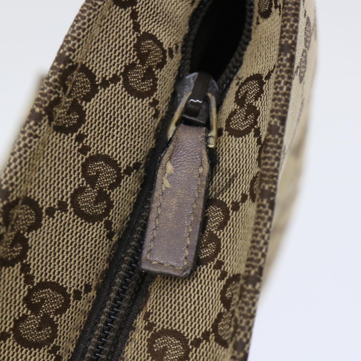 GUCCI GG Canvas Web Sherry Line Nylon Mat Hand Bag 2Set Beige Pink ac2073