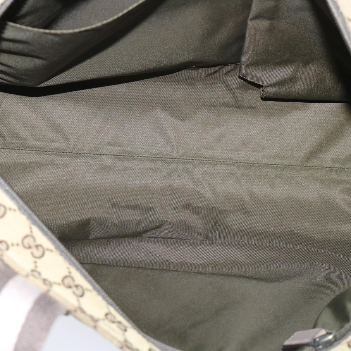 GUCCI GG Canvas Web Sherry Line Nylon Mat Hand Bag 2Set Beige Pink ac2073
