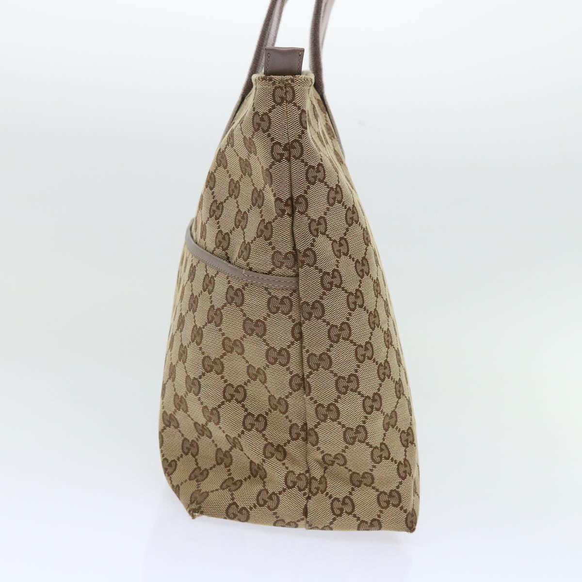 GUCCI GG Canvas Web Sherry Line Nylon Mat Hand Bag 2Set Beige Pink ac2073