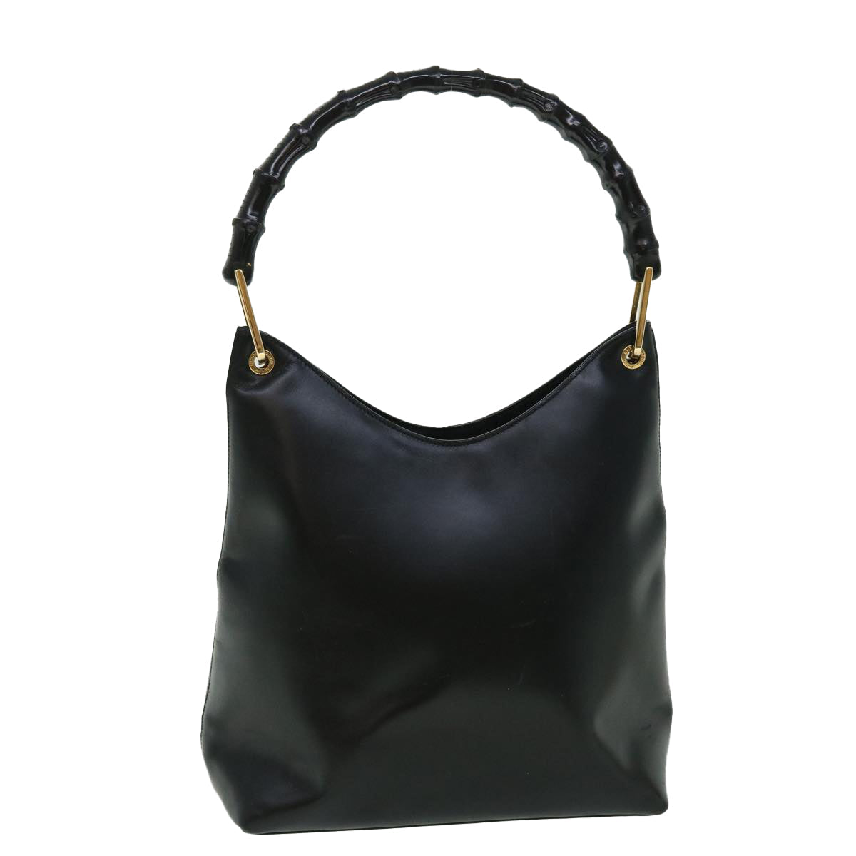 GUCCI Bamboo Shoulder Bag Leather Black 001.3007.001274 ac2080