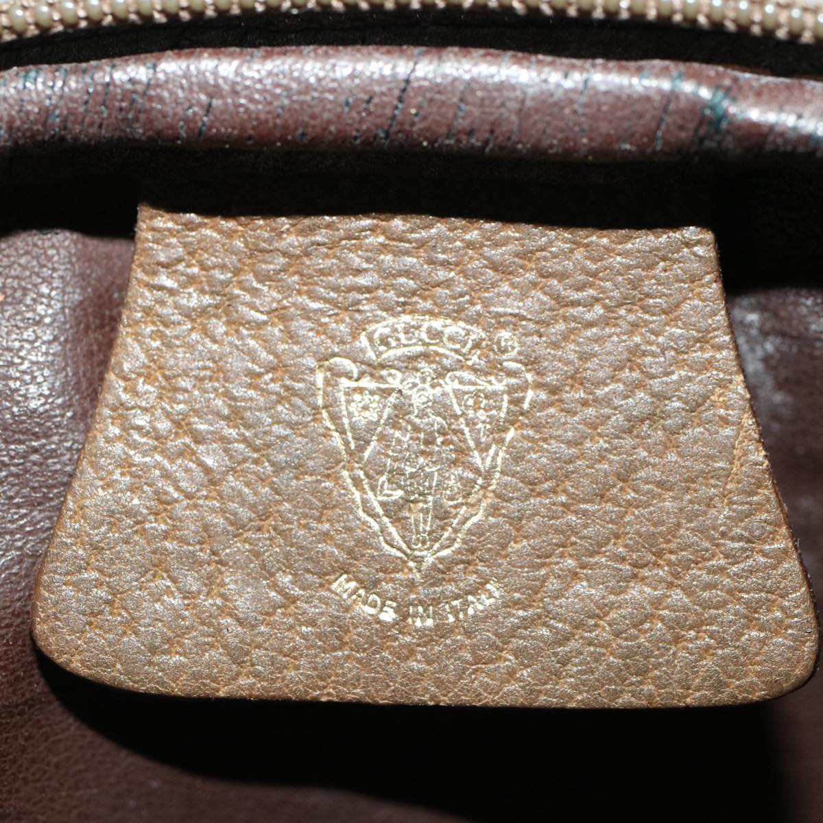 GUCCI GG Canvas Pouch PVC Leather Beige ac2099